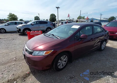 2012 Honda Civic Lx из США, поврежденный, VIN 19XFB2F53CE051104